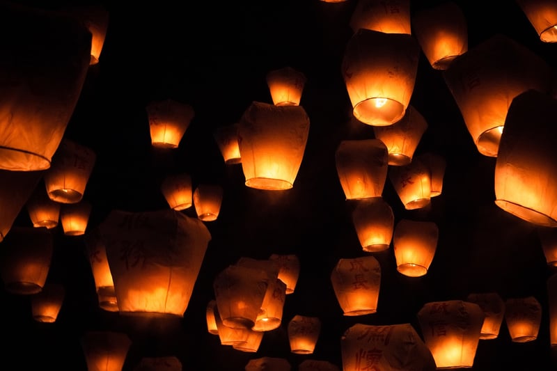 lanterns in the sky